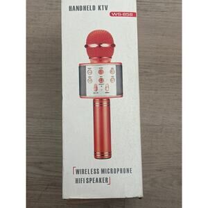 Microphone Ws-858 Wireless Microphone Karaoke Handheld USB Ktv Player Bluetooth